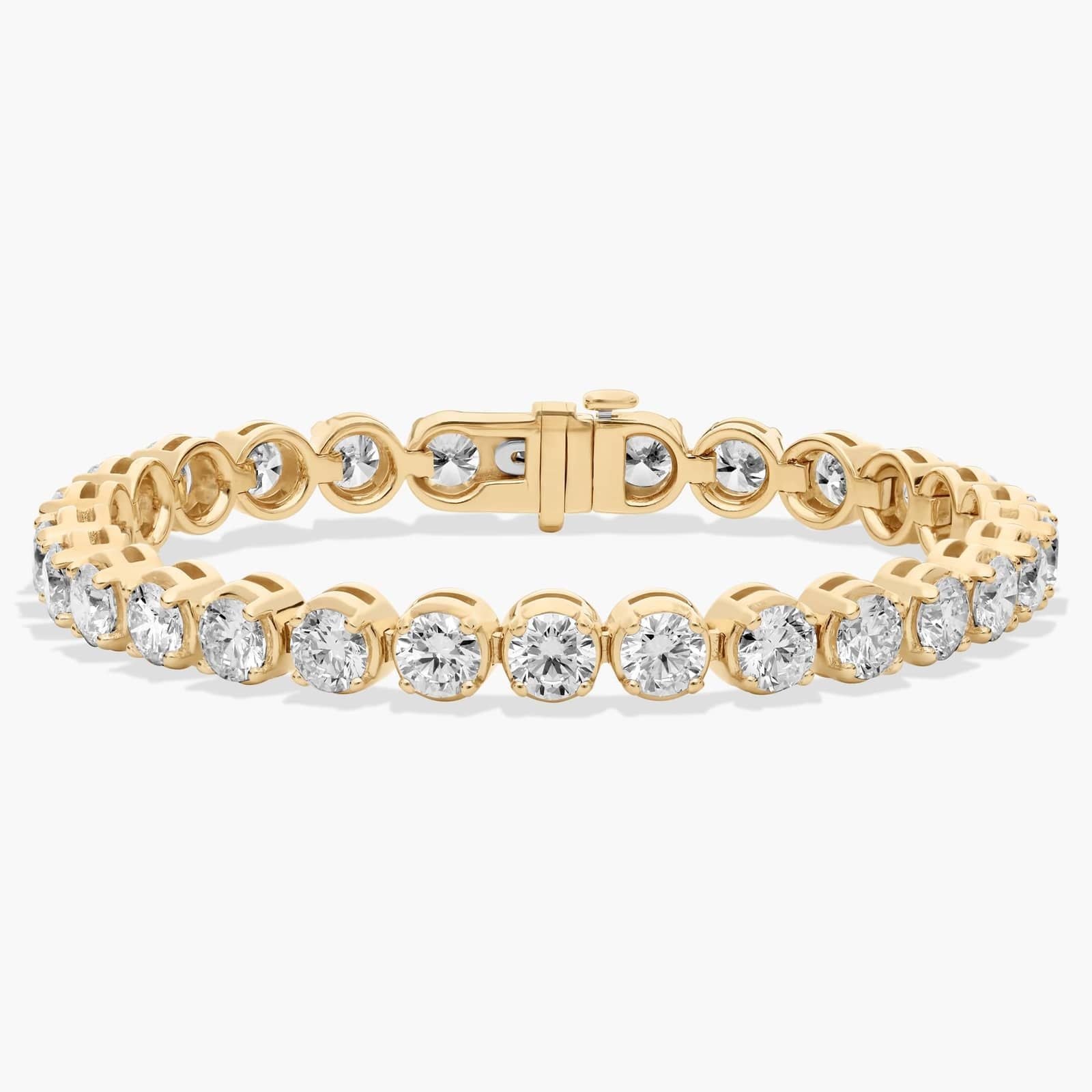 Nuit D’Or 15 CTW Natural Diamond Buttercup Tennis Bracelet in yellow gold, view 1