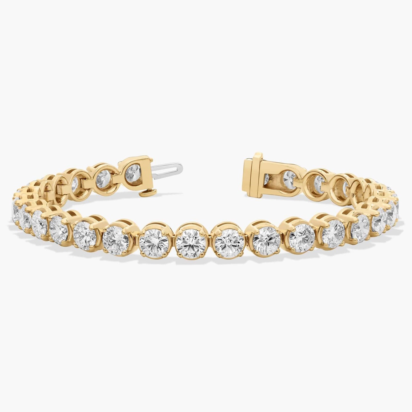 Nuit D’Or 15 CTW Natural Diamond Buttercup Tennis Bracelet in yellow gold, view 2