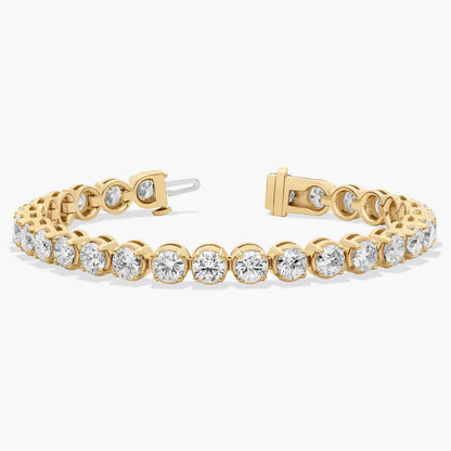 Nuit D’Or 15 CTW Natural Diamond Buttercup Tennis Bracelet in yellow gold, view 2