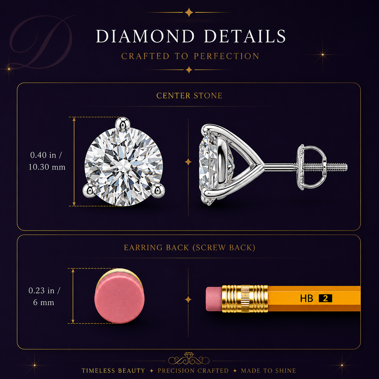 5.0CTW 14K Lab-Grown Prong-Set Round Diamond Martini Stud Earrings