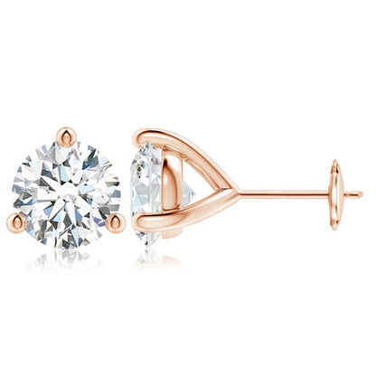 8.0CTW 14K Lab-Grown Prong-Set Round Diamond Martini Stud Earrings