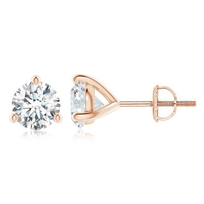 2.0CTW 14K Lab-Grown Prong-Set Round Diamond Martini Stud Earrings
