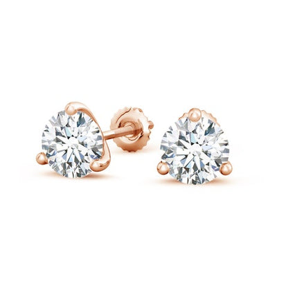 2.0CTW 14K Lab-Grown Prong-Set Round Diamond Martini Stud Earrings