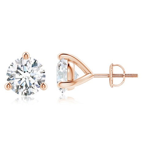 4.0CTW 14K Lab-Grown Prong-Set Round Diamond Martini Stud Earrings