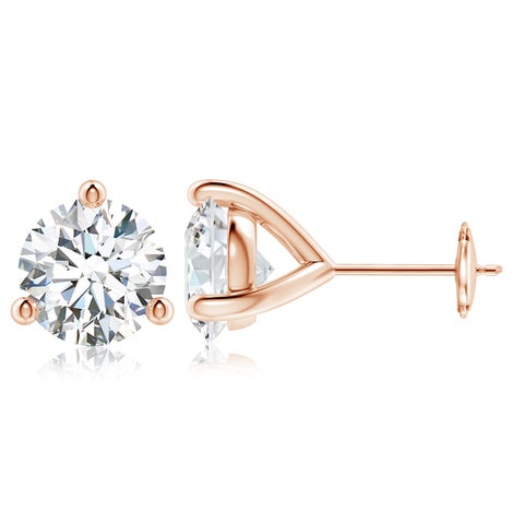 6.0CTW 14K Lab-Grown Prong-Set Round Diamond Martini Stud Earrings
