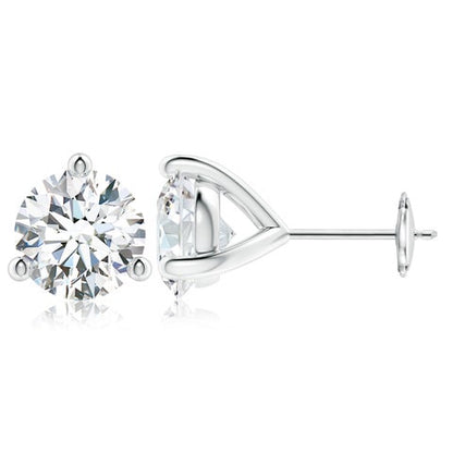 8.0CTW 14K Lab-Grown Prong-Set Round Diamond Martini Stud Earrings