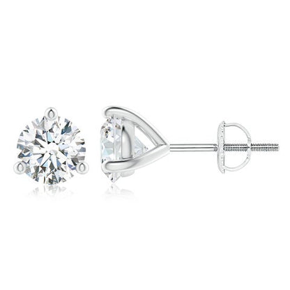 2.0CTW 14K Lab-Grown Prong-Set Round Diamond Martini Stud Earrings