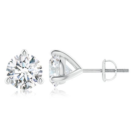 3.0CTW 14K Lab-Grown Prong-Set Round Diamond Martini Stud Earrings