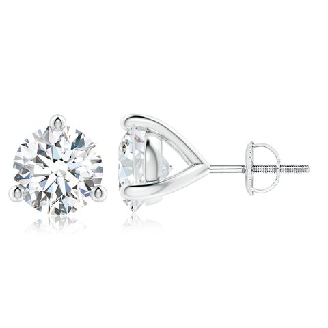5.0CTW 14K Lab-Grown Prong-Set Round Diamond Martini Stud Earrings