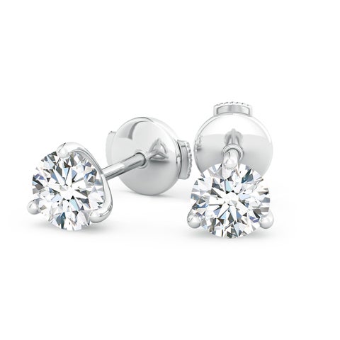 6.0CTW 14K Lab-Grown Prong-Set Round Diamond Martini Stud Earrings