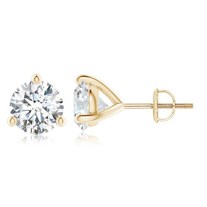 3.0CTW 14K Lab-Grown Prong-Set Round Diamond Martini Stud Earrings