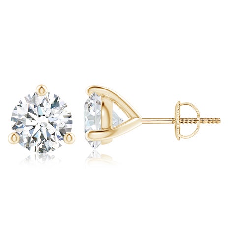3.0CTW 14K Lab-Grown Prong-Set Round Diamond Martini Stud Earrings