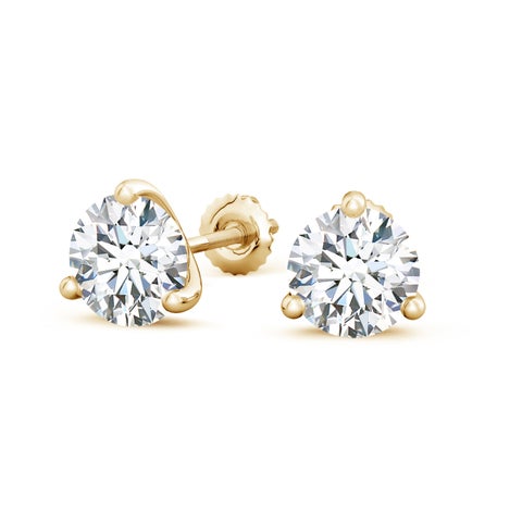 3.0CTW 14K Lab-Grown Prong-Set Round Diamond Martini Stud Earrings