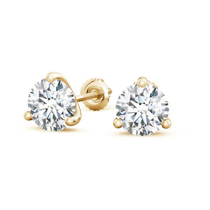 3.0CTW 14K Lab-Grown Prong-Set Round Diamond Martini Stud Earrings