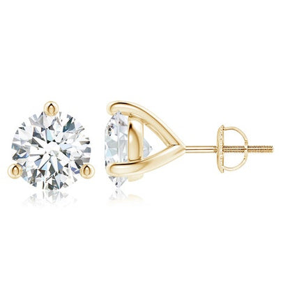 5.0CTW 14K Lab-Grown Prong-Set Round Diamond Martini Stud Earrings