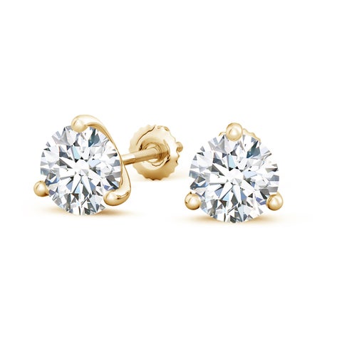 5.0CTW 14K Lab-Grown Prong-Set Round Diamond Martini Stud Earrings