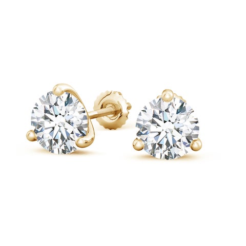 4.0CTW 14K Lab-Grown Prong-Set Round Diamond Martini Stud Earrings