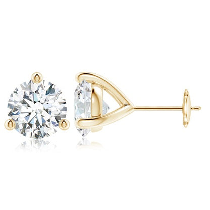 6.0CTW 14K Lab-Grown Prong-Set Round Diamond Martini Stud Earrings