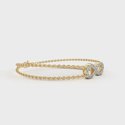 Eternal Loop – Round Diamond Infinity Bracelet