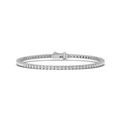 3 CTW Lab-Grown Diamond Tennis Bracelet | 4-Prong Straight