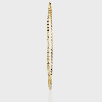 Aurora Curve – Pear Diamond Half Rivière Necklace in 14K Gold
