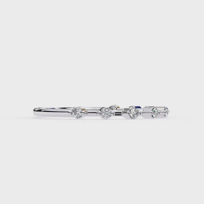 Delicate Drop – Round Lab Diamond Petite Tip Band