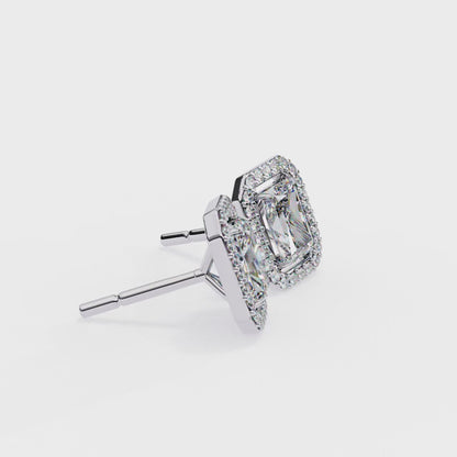 Empire Edge – Emerald Cut Lab Diamond Tapered Earrings