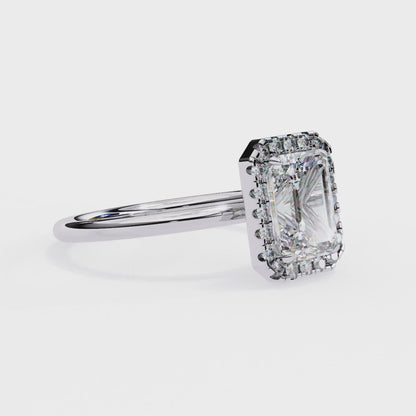 Emerald Flow – Lab Diamond Ring with in 14K Gold