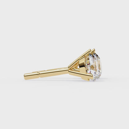 Aurora Studs – Round Diamond Classic Basket Earrings