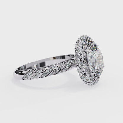Oval Array – Lab Diamond Statement Band in 14K Gold