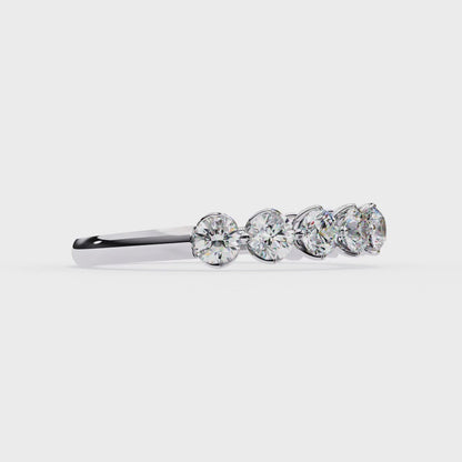 Lyra Beam – Round Lab Diamond Double Accent Ring