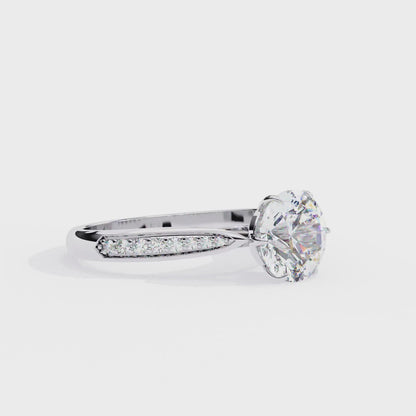 Round Array – Lab Diamond Domed Pavé Band in 14K Gold
