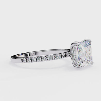 Geometric Taper – Princess & Round Lab Diamond Band in 14K Gold