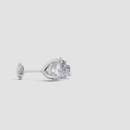 0.50CTS 14K Lab-Grown Prong-Set Round Diamond Martini Stud Earrings