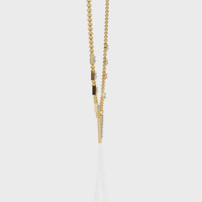 Véline V-Drop – Triangle Accent Lab Diamond Necklace in 14K Gold