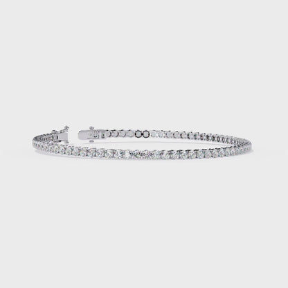Round Clarity – Diamond Tennis Bracelet in 14K Gold