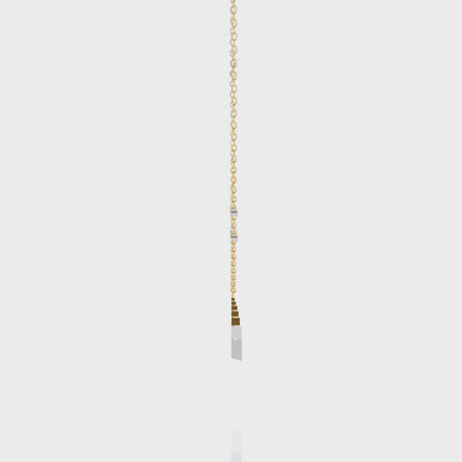 Geometric Bloom – Baguette, Triangle & Round Lab Diamond Necklace