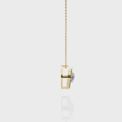 Halo Glint – Round Lab Diamond Chain Pendant