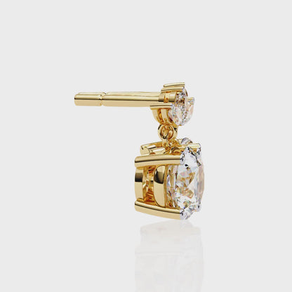 elestial Petals – Marquise, Pear & Round Lab Diamond Drop Earrings