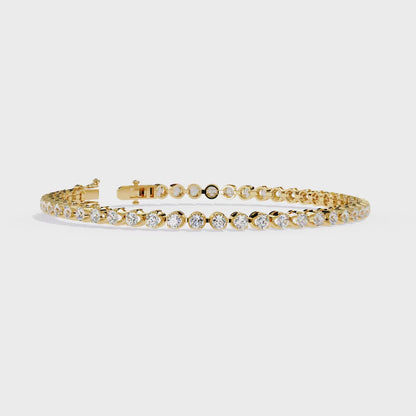Radiant Line – Lab Diamond Classic Tennis Bracelet in 14K Gold