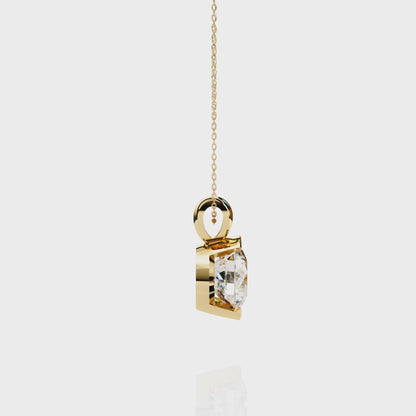 Beacon Gleam – Round Lab Diamond Elevated Chain Pendant
