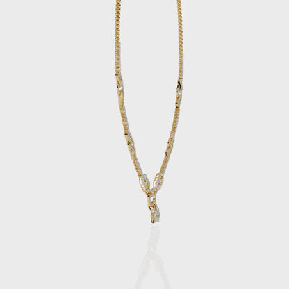 Infinity Knot – Diamond Link Necklace in 14K Gold