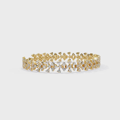 Imperial Lace – Diamond Filigree Bracelet in 14K Gold