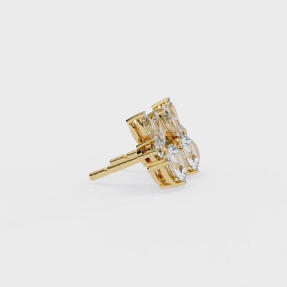 Diamond Bunny – Round Lab Diamond Rabbit-Inspired Earrings