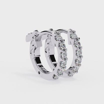 Startrail – Round Lab Diamond Line Stud Earrings