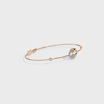 Harmony Bloom – Micro Pavé Diamond Clasp in 14K Gold