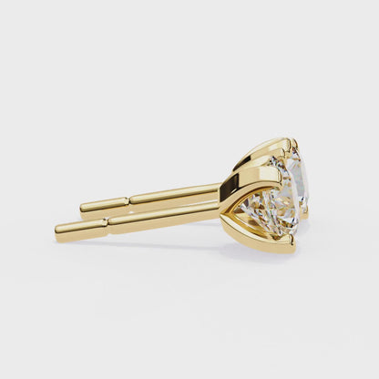Twilight Dome – Round Lab Diamond Elevated Studs