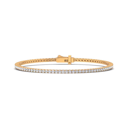 2 CTW Lab-Grown Diamond Tennis Bracelet | 4-Prong Straight