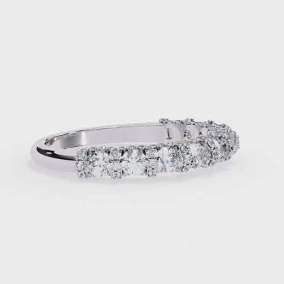 Cinderella's Crown – Round Lab Diamond Multi-Row Band