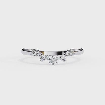 Luna Crest – Round Lab Diamond Arched Crown Ring